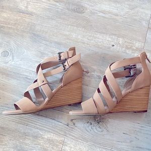 Never been worn tan 6m wedge!
